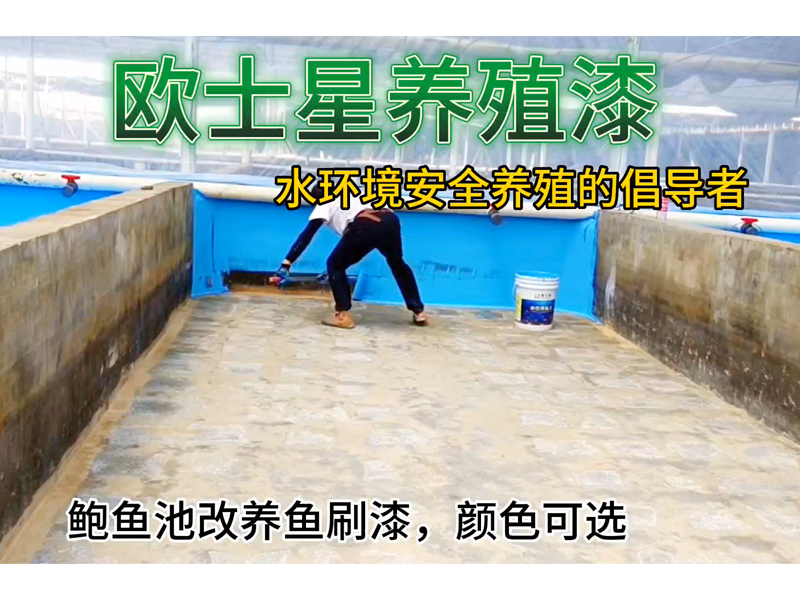 鮑魚池改養魚刷歐士星養殖漆，灰色藍色顏色可選，改善環境，養殖前刷漆給魚兒一層水環境的保護膜，養殖更順利